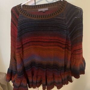 Chic Multicolor Striped Crew Neck Sweater